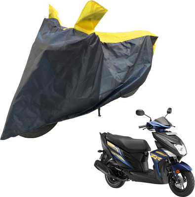 RiderShine Two Wheeler Cover for Yamaha(Cygnus Ray ZR, Black, Yellow)