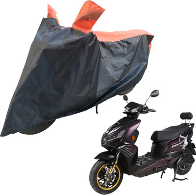 RiderShine Two Wheeler Cover for Okinawa(i-Praise, Black, Orange)