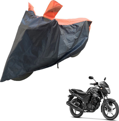 RiderShine Two Wheeler Cover for Yamaha(SZ-RR, Black, Orange)