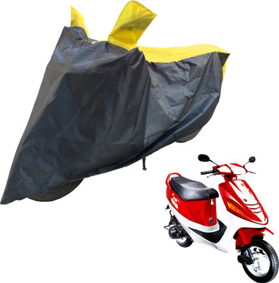 RiderShine Two Wheeler Cover for Kinetic(Zing, Black, Yellow)