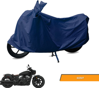 Electronic Buzzzz Two Wheeler Cover for Indian(Scout, Blue)