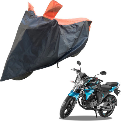 RiderShine Two Wheeler Cover for Yamaha(FZ-S FI, Black, Orange)
