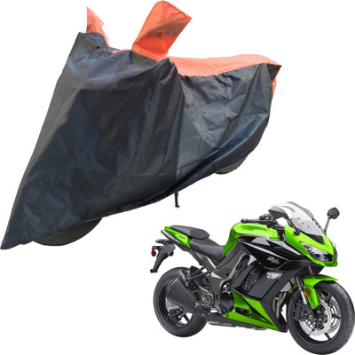 RiderShine Two Wheeler Cover for Kawasaki(Ninja 1000, Black, Orange)
