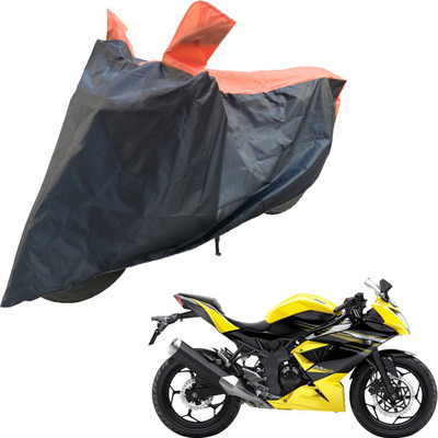 RiderShine Two Wheeler Cover for Kawasaki(Ninja 250, Black, Orange)