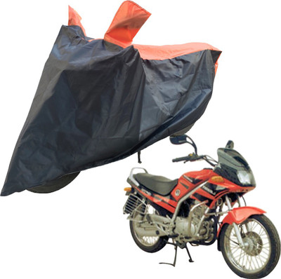 RiderShine Two Wheeler Cover for Kinetic(GF 170, Black, Orange)
