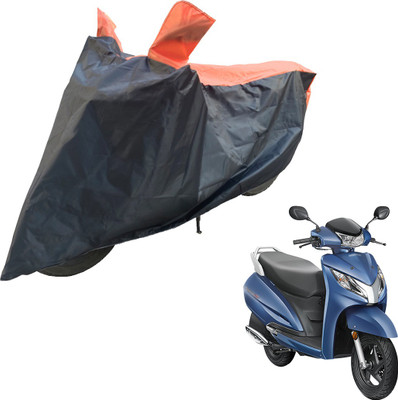 RiderShine Two Wheeler Cover for Honda(Activa 125, Black, Orange)