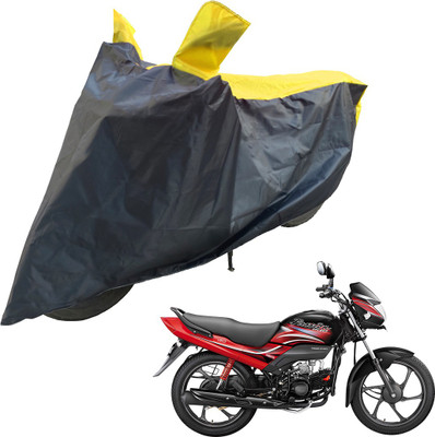 RiderShine Two Wheeler Cover for Hero(Passion Pro i3S, Black, Yellow)