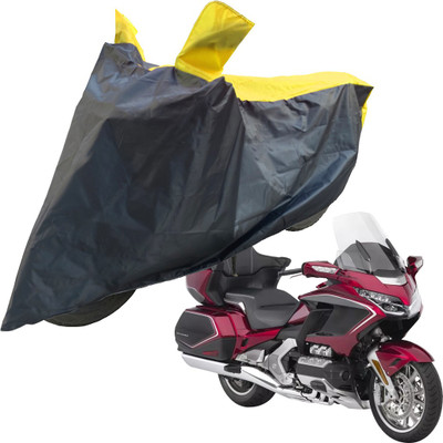 RiderShine Two Wheeler Cover for Honda(Gold Wing GL1800, Black, Yellow)