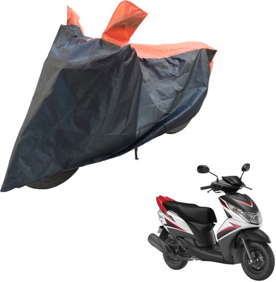 RiderShine Two Wheeler Cover for Yamaha(Ray Z, Black, Orange)
