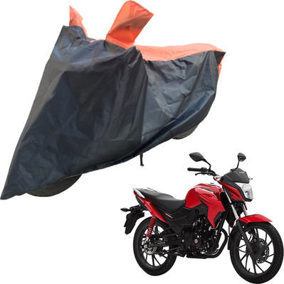 RiderShine Two Wheeler Cover for Honda(CB Twister, Black, Orange)