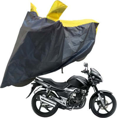 RiderShine Two Wheeler Cover for Suzuki(GS 150R, Black, Yellow)