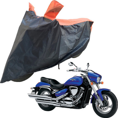 RiderShine Two Wheeler Cover for Suzuki(Intruder M800, Black, Orange)