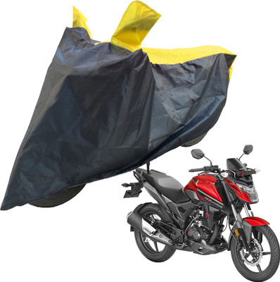 RiderShine Two Wheeler Cover for Honda(X-Blade, Black, Yellow)