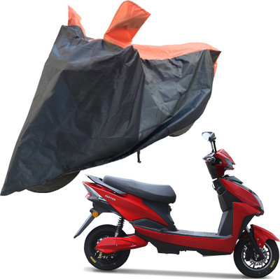 RiderShine Two Wheeler Cover for Techo Electra(Raptor, Black, Orange)