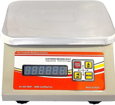 EWASS GTTU BODY1 GRAM- 30kg MADE IN INDIA SB PRODUCT INOX DOUBLE DISPLAY Weighing Scale(White)