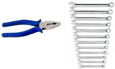JMD Tools Spanner Set Of 12Pcs 12 pcs spanner set Double Sided And -8/1621-8N Combination Snap Ring Plier Hand Tool Kit Double Sided Combination Wrench(Pack of 1)