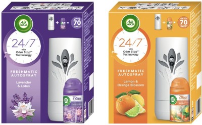 Airwick Lavender & Lotus, Lemon/Orange Blossom Automatic Spray(2 x 125 ml)