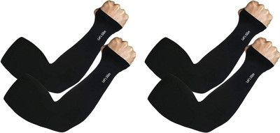 oxzon Cotton Arm Sleeve For Men & Women(Free, Black)