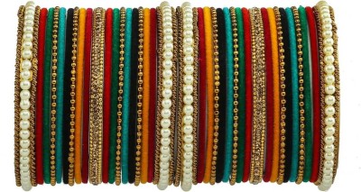 ZINEKA Metal Beads, Zircon Gold-plated Bangle Set(Pack of 38)