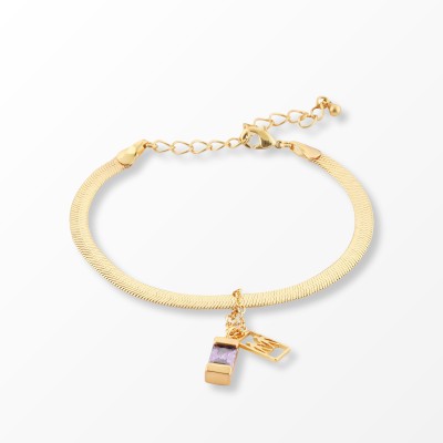 kuberlo Brass Quartz Gold-plated Bracelet