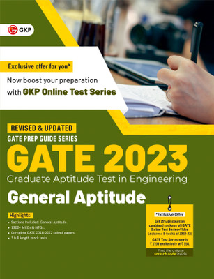 GATE 2023 : General Aptitude - Guide by GKP(Paperback, G.K. Publications (P) Ltd.)