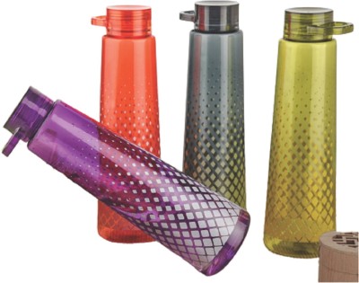 PuthaK WiiBross Plastic Fridge Water Bottle Set (4 pieces, Multicolour) 1000 ml Bottle(Pack of 4, Multicolor, PET)