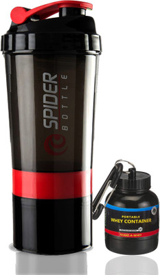 kidducollection 500 ml Plastic Shaker(Pack of 2, Red)