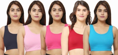 Mukbari Women Sports Non Padded Bra(Multicolor)