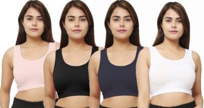 Mukbari Women Sports Non Padded Bra(Multicolor)