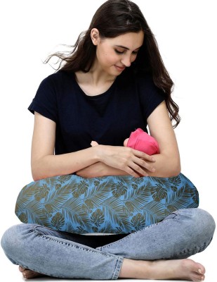 Get IT Breast feeding LARGE Pillow,Removable cover with Zip, Buckle Adjust,Blue Leaf Breastfeeding Pillow