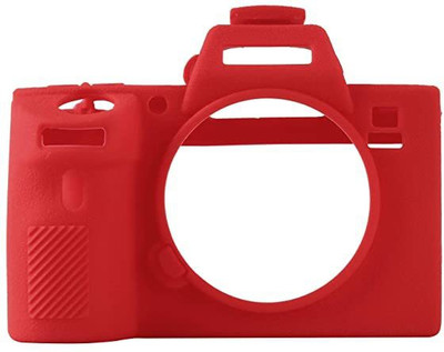 Amabu A7R3 camera silicon protective body rubber case cover for Sony A7R3 Camera  Camera Bag(Red)