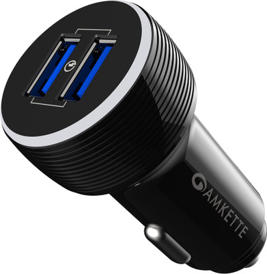 AMKETTE 30 W Qualcomm 3.0 Turbo Car Charger(Black)