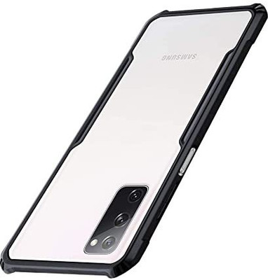 Creativo Back Cover for Samsung Galaxy S20 FE, Samsung Galaxy S20 FE 5G (Transparent, Black, Grip Case)(Transparent, Grip Case, Silicon, Pack of: 1)