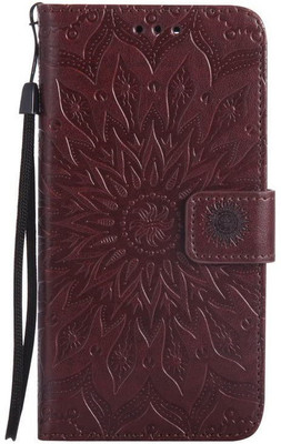 TELETEL Wallet Case Cover for Oppo F11 Pro(Brown, Cases with Holder, Pack of: 1)