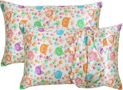 Riara Cartoon Pillows Cover(Pack of 2, 45 cm*68 cm, Beige, Orange)