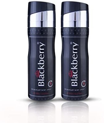 BlackBerry Deodorant 200 ML for Men Long Lasting Fragrance Refreshing Body Spray(PACK OF 2) Deodorant Spray  -  For Men & Women(400 ml, Pack of 2)