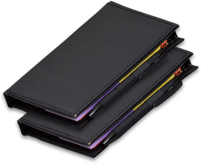 Flipkart SmartBuy Notepad Memo Holder Desk Organizer with sticky Notes Gift Set with Pen Pocket-size Memo Pad UN RULED 50 Pages(White, Red, Pack of 2)