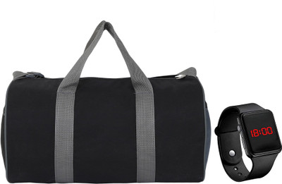 TANAUM (Expandable) Kit Bag Sport Bag and Light weight premium quality with digital watch Gym Duffel Bag