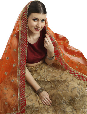 DUPATTA BAZAAR Net Embellished Women Dupatta