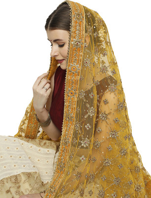 DUPATTA BAZAAR Net Embellished Women Dupatta