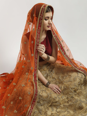 DUPATTA BAZAAR Net Embellished Women Dupatta
