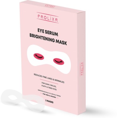 Prolixr Eye Serum Brightening Mask - For Dark Circles, Fine Lines & Wrinkles - 3 Masks(50 g)