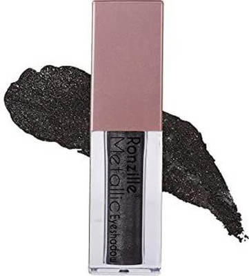 RONZILLE Metallic Liquid Eyeshadow Black Non-Transfer 5 ml 5 ml(Black)