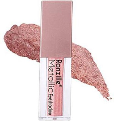 RONZILLE Metallic Liquid Eyeshadow Rose Gold Non-Transfer 5 ml(Rose Gold)