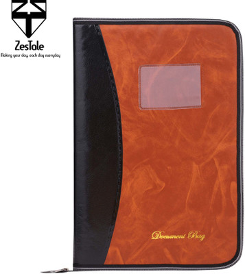 ZesTale PU Leather Document File Folder/ Certificate Holder(Set Of 1, Brown)