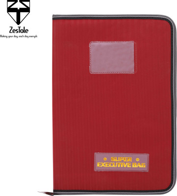 ZesTale Premium Leatherette File Folder/Document Holder(20 Leaves)(Set Of 1, Red)