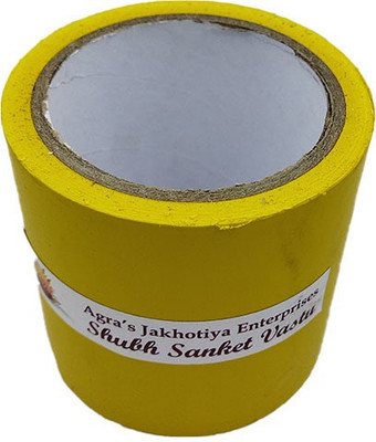 Shubh Sanket Vastu Yellow Vastu Tape for Vastu Dosh/Vastu Correction for Entrance and Bathroom Drafting Tape(4 inch x 25 m)