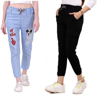 Relieco Jogger Fit Women Blue Jeans(Pack of 2)