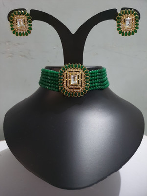PZOZ Alloy Copper Green Jewellery Set(Pack of 1)