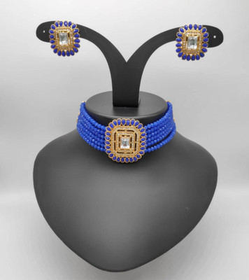 PZOZ Alloy Copper Blue Jewellery Set(Pack of 1)